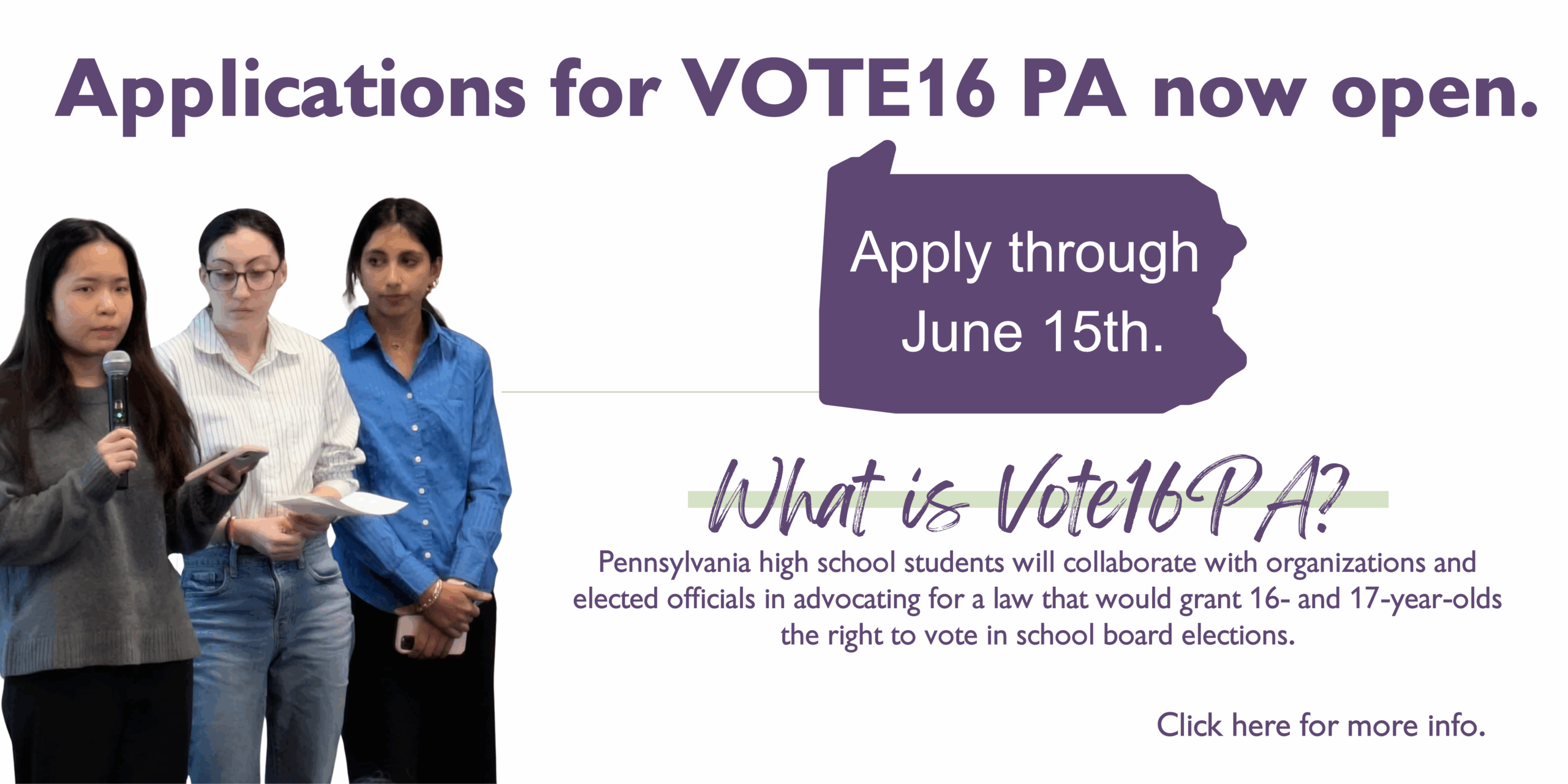 Vote16PA webpage